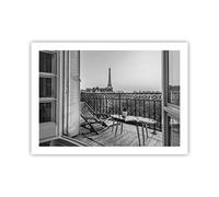 ARTTOR Deco Affiches Murales 70x50cm Affiche Decoration Murale Noir Et Blanc Paris Balcon Cuisine Wall Art Design Moderne Poster sans Cadre Tableau Decoration Salon Chambre Decor P2XAA70x50-4595