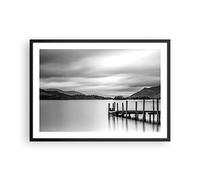 ARTTOR Deco Affiches Murales 70x50cm Affiche Decoration Murale Noir Et Blanc Paysage Lac Cuisine Wall Art Design Moderne Poster Cadre Noir Tableau Decoration Salon Chambre Decor P2BAA70x50-4321