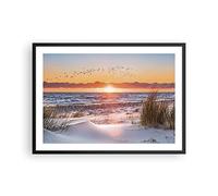 ARTTOR Deco Affiches Murales 70x50cm Affiche Decoration Murale Soleil Plage Oiseaux Cuisine Wall Art Design Moderne Poster Cadre Noir Tableau Decoration Salon Chambre Decor P2BAA70x50-4727