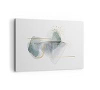 ARTTOR Deco Cadre Décoration Salon Aquarelle Taches Or Moderne Impression sur Toile 120x80cm Image Tableau Decoration Murale Chambre Horizontal Art Wall Grand Tableaux Decoratifs Muraux AA120x80-4830