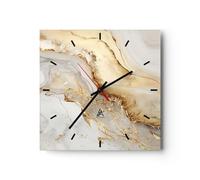 ARTTOR Horloge Décorative Moderne Carrée 40x40 cm Abstrait Pastel - 5730