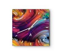 ARTTOR Horloge Murale Design Carrée 30x30 cm Abstrait - 3796
