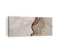 ARTTOR Impression sur Toile Moderne 100x40 cm Abstrait - 4778 | Pierre Sable Abstraction Moderne Tableau Décoratif Décoration Murale Art Mural Toile Imprimée Salon Chambre Cuisine ARTTOR