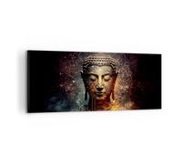 ARTTOR Impression sur Toile Moderne 100x40 cm Architecture Culture - 5775 | Bouddha Méditation Religion Moderne Tableau Décoratif Décoration Murale Art Mural Toile Imprimée Salon Chambre Cuisine ARTTOR