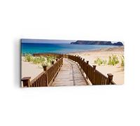 ARTTOR Impression sur Toile Moderne 100x40 cm Paysages Maritime - 2544 | Océan Plage Sable Moderne Tableau Décoratif Décoration Murale Art Mural Toile Imprimée Salon Chambre Cuisine ARTTOR