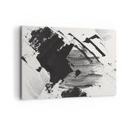 ARTTOR Impression sur Toile Moderne 100x70 cm Abstrait Noir et Blanc - 5958 | Salut ET Moderne Moderne Tableau Décoratif Grand Décoration Murale Art Mural Toile Imprimée Salon Chambre Cuisine ARTTOR