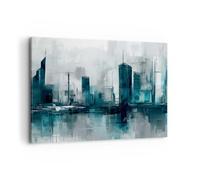 ARTTOR Impression sur Toile Moderne 100x70 cm Architecture Paysages - 5859 | Ville Salut Moderne Tableau Décoratif Grand Décoration Murale Art Mural Toile Imprimée Salon Chambre Cuisine ARTTOR