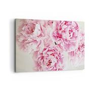 ARTTOR Impression sur Toile Moderne 100x70 cm Botanique Fleurs - 4961 | Pivoines Bouquet Moderne Tableau Décoratif Grand Décoration Murale Art Mural Toile Imprimée Salon Chambre Cuisine ARTTOR