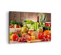 ARTTOR Impression sur Toile Moderne 100x70 cm Cuisine - 3182 | Nourriture Légumes Brocoli Moderne Tableau Décoratif Grand Décoration Murale Art Mural Toile Imprimée Salon Chambre ARTTOR