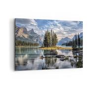 ARTTOR Impression sur Toile Moderne 100x70 cm Paysages Nature - 4133 | Lac Paysage Moderne Tableau Décoratif Grand Décoration Murale Art Mural Toile Imprimée Salon Chambre Cuisine ARTTOR