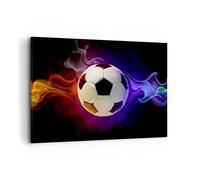 ARTTOR Impression sur Toile Moderne 100x70 cm Sport - 2111 | Balle Flamme Abstrait Moderne Tableau Décoratif Grand Décoration Murale Art Mural Toile Imprimée Salon Chambre Cuisine ARTTOR