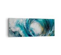 ARTTOR Impression sur Toile Moderne 140x50 cm Maritime Paysages - 6018 | Océan Vague Salut Moderne Tableau Décoratif Grand Décoration Murale Art Mural Toile Imprimée Salon Chambre Cuisine ARTTOR