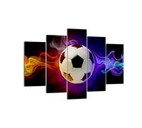 ARTTOR Impression sur Toile Moderne 150x100 cm Sport - 2111 | Balle Flamme Abstrait Moderne Tableau Décoratif Grand Décoration Murale Art Mural Toile Imprimée Salon Chambre Cuisine ARTTOR