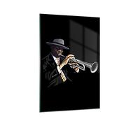 ARTTOR Impression sur Verre Moderne 70x100 cm Personnes Musique - 3588