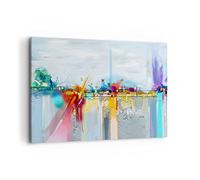 ARTTOR Moderne Impression sur Toile 100x70cm Image Tableau Decoration Murale abstraction moderne Grand Tableaux Decoratifs Muraux Chambre Horizontal Deco Cadre Décoration Salon Art Wall AA100x70-4028