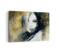 ARTTOR Moderne Impression sur Toile 100x70cm Image Tableau Decoration Murale femme visage lèvres Grand Tableaux Decoratifs Muraux Chambre Horizontal Deco Cadre Décoration Salon Art Wall AA100x70-4053