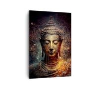 ARTTOR Moderne Impression sur Toile 70x100 cm Architecture Culture - 5775 | Bouddha Méditation Religion Moderne Tableau Décoratif Grand Décoration Murale Art Mural Toile Imprimée Chambre Salon ARTTOR