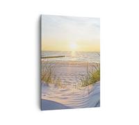 Impression sur Toile 70x100cm Tableaux Image Photo dune plage mer Art Decoration