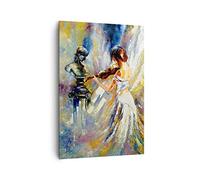 ARTTOR Moderne Impression sur Toile 70x100 cm Personnes Musique - 5146