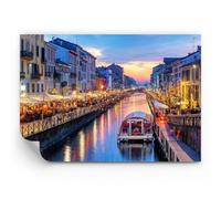 ARTTOR Papier Peint Panoramique en vinyle Premium Sand - Canal Grande Soir - 150x105 cm - Revêtement mural décoration Moderne Décoration Wallpaper Muraux Photo Salon Chambre - WF2AA150x105-4331