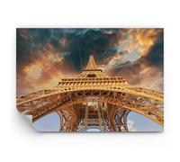 ARTTOR Papier Peint Panoramique en vinyle Premium Sand - Eiffle Architecture Paris - 100x70 cm - Revêtement mural décoration Moderne Décoration Wallpaper Muraux Photo Salon Chambre - WF2AA100x70-2437