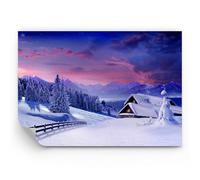 ARTTOR Papier Peint Panoramique en vinyle Premium Sand - Hiver paysage gelée neige - 350x256 cm - Revêtement mural décoration Moderne Décoration Wallpaper Photo Salon Chambre - WF2AA350x256-2315