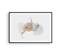 Affiche Decoration Murale Moderne Poster Cadre Noir 100x70cm Abstrait Minimaliste Aquarelle Deco Affiches Murales Wall Art Design Tableau Decoration Salon Chambre Cuisine Decor P2BAA100x70-4827