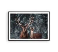 ARTTOR Poster Cadre Noir 100x70 cm Affiche Animaux - 5060 - P2B