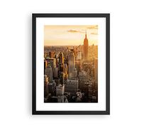 ARTTOR Poster Cadre Noir 30x40 cm Affiche Architecture Villes - 2672 - P2B