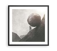 ARTTOR Poster Cadre Noir 50x50 cm Affiche Abstrait Personnes - 5105 - P2B