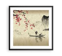ARTTOR Poster Cadre Noir 50x50 cm Affiche Paysages Personnes - 5020 - P2B