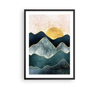 ARTTOR Poster Cadre Noir 50x70 cm Affiche Abstrait Paysages - 5142 - P2B | Poster Mural Moderne Décoratif Art Mural Impression d'Art Salon Chambre Cuisine Tableau Décoration ARTTOR