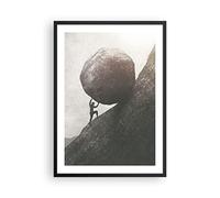 ARTTOR Poster Cadre Noir 50x70 cm Affiche Abstrait Personnes - 5105 - P2B