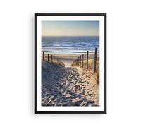 ARTTOR Poster Cadre Noir 50x70 cm Affiche Paysages Maritime - 3612 - P2B | Mer Plage Dune Poster Mural Moderne Décoratif Art Mural Impression d'Art Salon Chambre Cuisine Tableau Décoration ARTTOR
