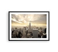 ARTTOR Poster Cadre Noir 70x50 cm Affiche Architecture Villes - 2630 - P2B