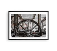 ARTTOR Poster Cadre Noir 70x50 cm Affiche Autres Vintage - 4304 - P2B | Machine Industriel Graffiti Poster Mural Moderne Décoratif Art Mural Impression d'Art Salon Chambre Tableau Décoration ARTTOR