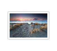 ARTTOR Poster sans Cadre 91x61 cm Affiche Paysages Maritime - 4924 - P2X | Plage Sable Marcher Poster Mural Moderne Décoratif Art Mural Impression d'Art Salon Chambre Cuisine Tableau Décoration ARTTOR