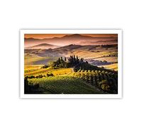 ARTTOR Poster sans Cadre 91x61 cm Affiche Paysages Nature - 2465 - P2X | Agriculture Ferme Toscane Poster Mural Moderne Décoratif Art Mural Impression d'Art Salon Chambre Tableau Décoration ARTTOR