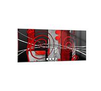 ARTTOR Tableau Décoratif en Verre 120x50cm Abstrait - 0599 | Graphique Chiffres Géométrique Impression sur Verre Grand Décoration Murale Art Mural Verre Trempé Salon ARTTOR