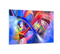 ARTTOR Tableau Décoratif en Verre 120x80cm 3D Abstrait - 2294 | Travail Art Graphique Impression sur Verre Grand Décoration Murale Art Mural Verre Trempé Salon Chambre Design Moderne ARTTOR