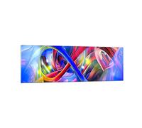 ARTTOR Tableau Décoratif en Verre 160x50cm 3D Abstrait - 2294 | Travail Art Graphique Impression sur Verre Grand Décoration Murale Art Mural Verre Trempé Salon Chambre Design Moderne ARTTOR