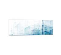 ARTTOR Tableau Décoratif en Verre 160x50cm Abstrait Pastel - 5201 | 3D Technologie Abstraction Impression sur Verre Grand Décoration Murale Art Mural Verre Trempé Salon Design Moderne ARTTOR