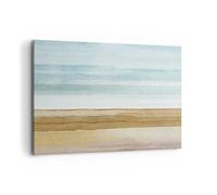 ARTTOR Tableau Décoratif sur Toile 120x80 cm Abstrait Maritime - 4263 | Rayures Or Abstraction Impression sur Toile Grand Décoration Murale Art Mural Toile Imprimée Salon Chambre Cuisine ARTTOR