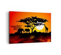 ARTTOR Tableau Décoratif sur Toile 120x80 cm Afrique Nature - 0539