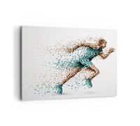 Deco Cadre Décoration Salon Athlète sprinter sport coureur Moderne Impression sur Toile 120x80cm Image Tableau Decoration Murale Chambre Horizontal Art Wall Tableaux Decoratifs Muraux AA120x80-2802