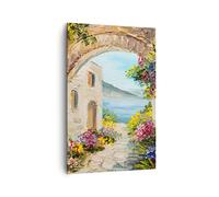 ARTTOR Tableau Décoratif sur Toile 80x120 cm Architecture Fleurs - 4191