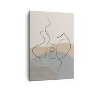 ARTTOR Tableau sur Toile Décoratif 50x70 cm Abstrait Personnes - 5170 | Impression sur Toile Décoration Murale Art Mural Toile Imprimée Chambre Cuisine Salon ARTTOR