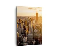 ARTTOR Tableau sur Toile Décoratif 50x70 cm Architecture Villes - 2672