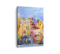 ARTTOR Tableau sur Toile Décoratif 50x70 cm Architecture Villes - 3419