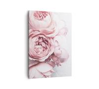 ARTTOR Tableau sur Toile Décoratif 50x70 cm Botanique Fleurs - 5340 | Pivoines Délicat Impression sur Toile Décoration Murale Art Mural Toile Imprimée Chambre Cuisine Salon ARTTOR